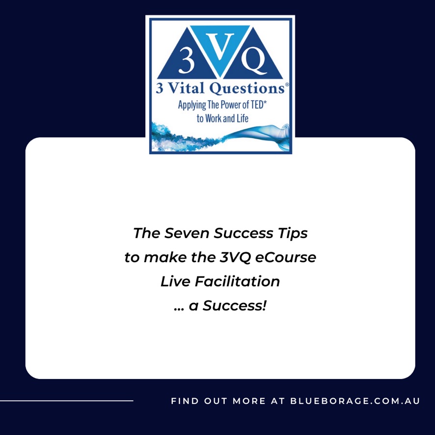 The 7 Success Tips to Make the 3VQ eCourse Live Facilitation a Success