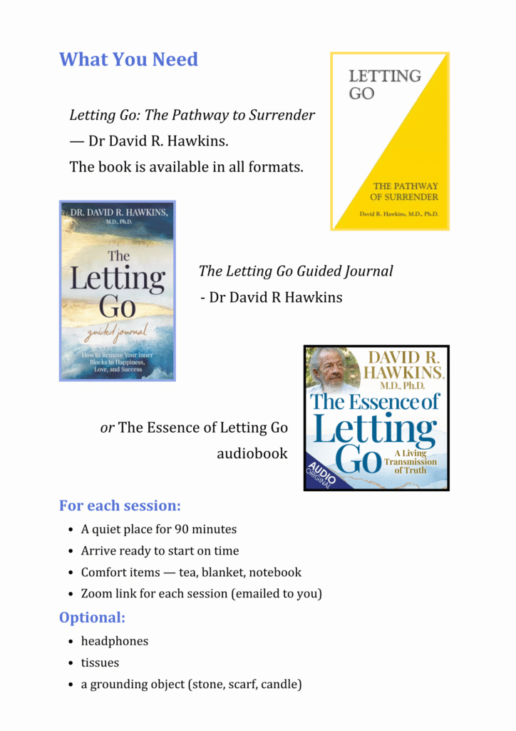 Book purchases for Letting Go event 2026